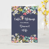 Tod und Ehefrau Ostersegnung Christi Karte (Gelbe Blume)