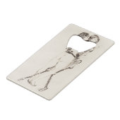 Tod und Frau (1894) von Edvard Munch Geldbeutel Flaschenöffner (Vorderseite Schrägansicht)