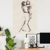Tod und Frau: Munch's haunierende Elegance Poster (Heimbüro)