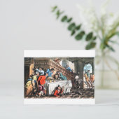 Tod und Fuchsjagd Postkarte (Stehend Vorderseite)