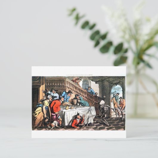 Tod und Fuchsjagd Postkarte (Stehend Vorderseite)