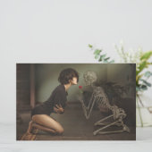 Tod und junge Frau Briefpapier (Stehend Vorderseite)