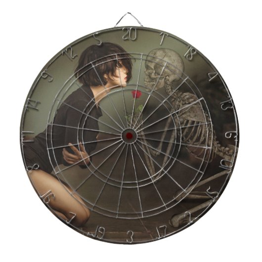 Tod und junge Frau Dartscheibe (vorne)