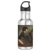 Tod und junge Frau Edelstahlflasche (Vorderseite)