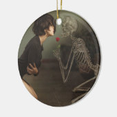 Tod und junge Frau Keramik Ornament (Links)