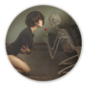 Tod und junge Frau Keramikknauf (Vorderseite)