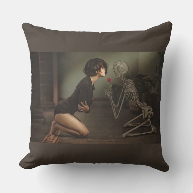 Tod und junge Frau Kissen (Vorderseite)