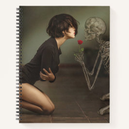 Tod und junge Frau Notizblock