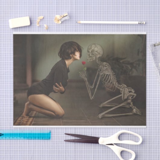 Tod und junge Frau Seidenpapier (Handwerk)