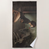 Tod und junge Frau Strandtuch (Vorderseite)