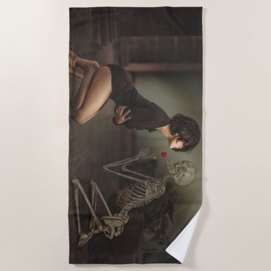 Tod und junge Frau Strandtuch (Vorderseite)