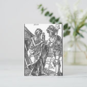 Tod und Landsknecht von Albrecht Durer Postkarte (Stehend Vorderseite)