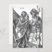 Tod und Landsknecht von Albrecht Durer Postkarte (Vorne/Hinten)