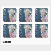 Tod und Leben, c.1911 (Öl auf Leinwand) Quadratischer Aufkleber (Blatt)