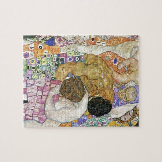 Tod und Leben durch Gustav Klimt Puzzle (Horizontal)