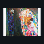 Tod und Leben, Gustav Klimt Postkarte<br><div class="desc">Gustav Klimt (14. Juli 1862 - 6. Februar 1918) war ein österreichischer symbolischer Maler und einer der prominentesten Mitglieder der Wiener Sezessionsbewegung. Klimt ist bekannt für seine Gemälde, Wandgemälde, Skizzen und andere Kunstobjekte. Neben seinen figurativen Werken, die Allegorien und Portraits enthalten, malte er Landschaften. Unter den Künstlern der Wiener Sezession...</div>