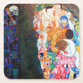 Tod und Leben, Gustav Klimt Rechteckiger Pappuntersetzer (Vorderseite)