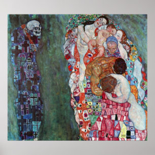 Tod und Leben von Gustav Klimt Poster
