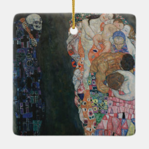 Tod und Leben von Gustav Klimt Vintage Art Nouveau Keramikornament