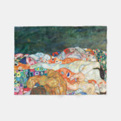 Tod und Lebensgeister Klimt Fleecedecke (Vorderseite (Horizontal))