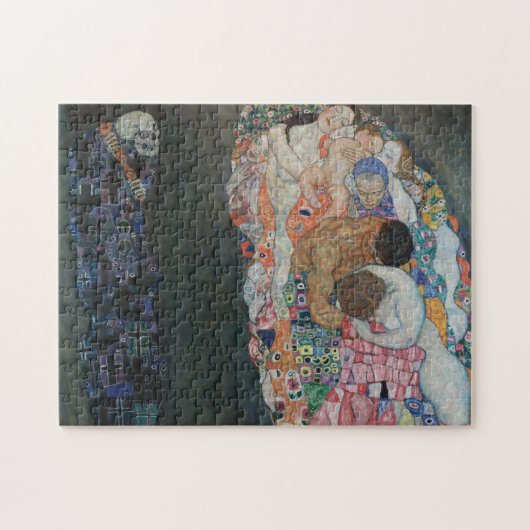 Tod und Lebensgeister Klimt Puzzle (Horizontal)