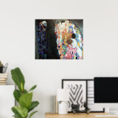 Tod und Lebensgemälde von Gustav Klimt (1908) Poster (Heimbüro)