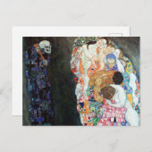 Tod und Lebensgemälde von Gustav Klimt (1908) Postkarte (Vorne/Hinten)
