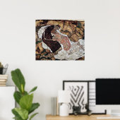 Tod und Mädchenmalerei von Egon Schiele Poster (Heimbüro)
