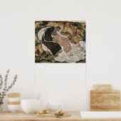 Tod und Maiden (Schiele 1915) Poster (Küche)