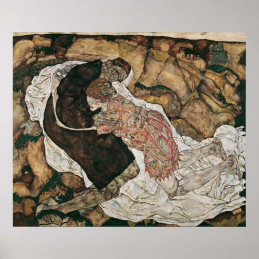 Tod und Maiden (Schiele 1915) Poster (Vorne)