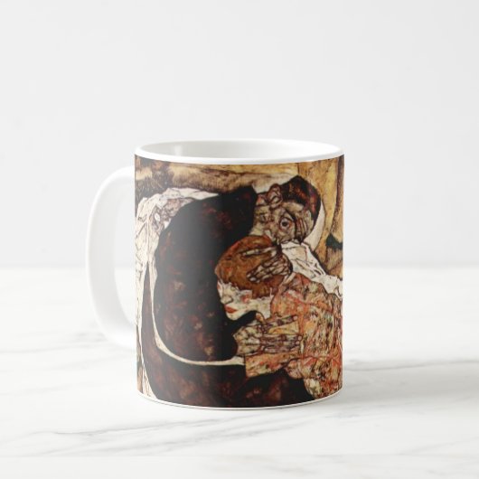 Tod und Maiden von Egon Schiele Kaffeetasse (Vorderseite Links)