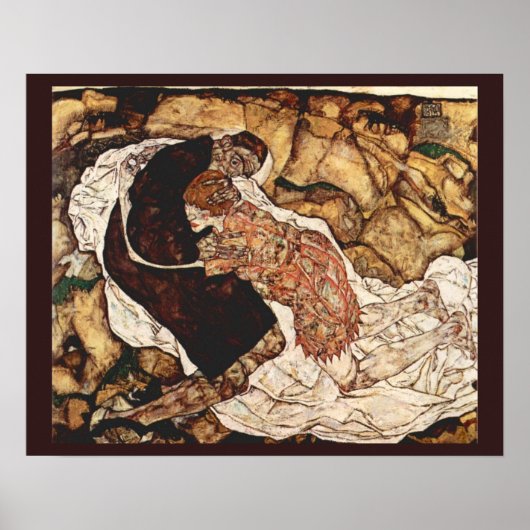 Tod und Maiden von Egon Schiele Poster (Vorne)