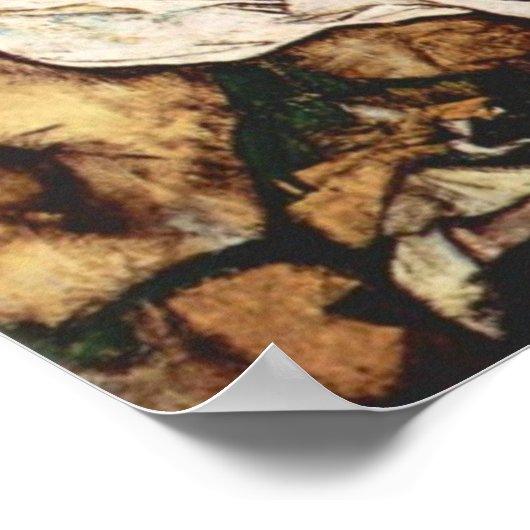 Tod und Maiden von Egon Schiele Poster (Ecke)