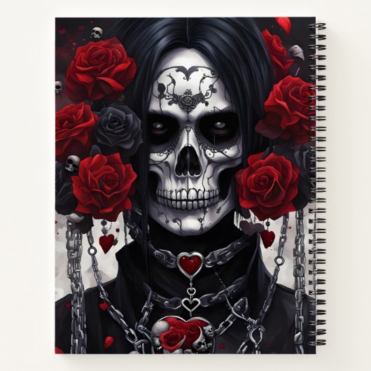 Tod und Rose Notizblock (Rückseite)