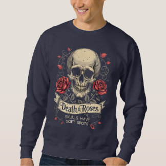 Tod und Rose: Schädel haben weiche Flecken Sweatshirt