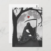 TOD UND SEIN BUNNY POSTKARTE (Vorne/Hinten)