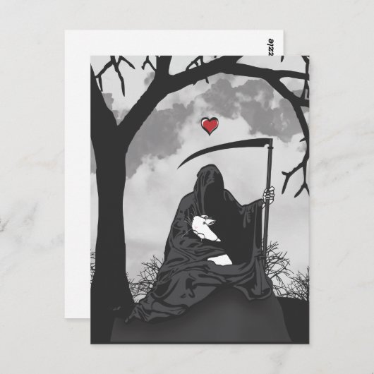 TOD UND SEIN BUNNY POSTKARTE (Vorne/Hinten)