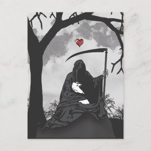 TOD UND SEIN BUNNY POSTKARTE