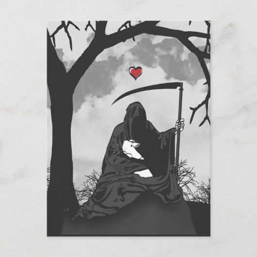 TOD UND SEIN BUNNY POSTKARTE (Vorderseite)