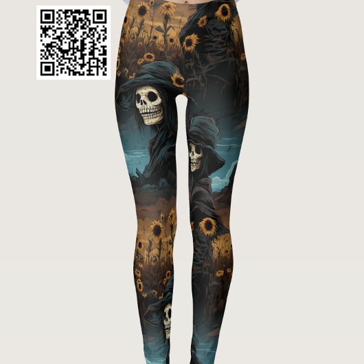 Tod und Sonnenblumen Leggings