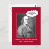 Tod und Steuern Zitat lustige Wortspiele Postkarte (Vorne/Hinten)