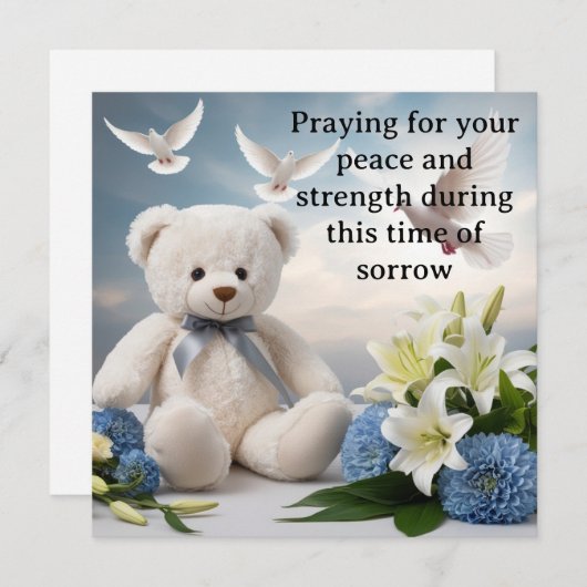 Tod und Sympathieausweis Feiertagskarte (Vorne/Hinten)