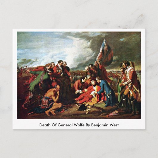 Tod von General Wolfe durch Benjamin West Postkarte (Vorderseite)
