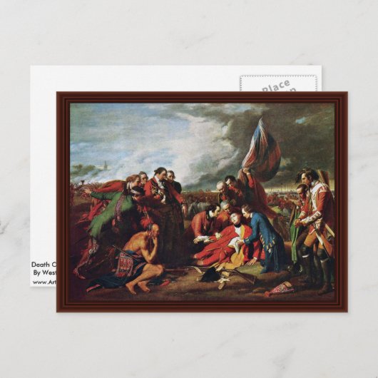 Tod von General Wolfe durch den Westen, Benjamin Postkarte (Vorne/Hinten)