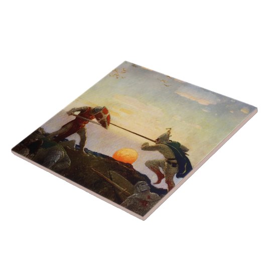 "Tod von König Arthur und Sir Mordred" von NC Wyet Fliese (Seite)