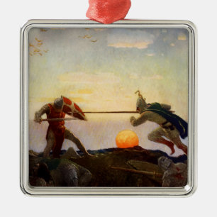"Tod von König Arthur und Sir Mordred" von NC Wyet Ornament Aus Metall