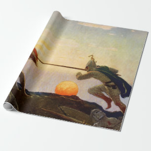 „Tod von König Artus und Sir Mordred“ von NC Wyeth Geschenkpapier