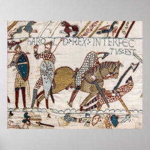 Tod von König Harold (Bayeux Tapestry) Poster
