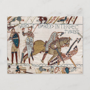 Tod von König Harold (Bayeux Tapestry) Postkarte