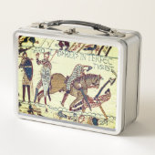 Tod von König Harold (Bayeux Tapestry) Postkarte Metall Brotdose (Vorderseite)